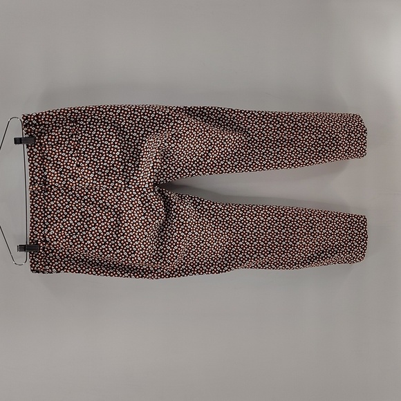 H&M Medallion Cropped Retro Pixie Pant Size 8 Zip Side rust White And Navy Color - Picture 6 of 8